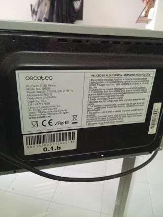 Microondas Cecotec 3060 Mirror