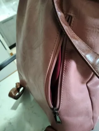 Zaino donna pelle rosa antico