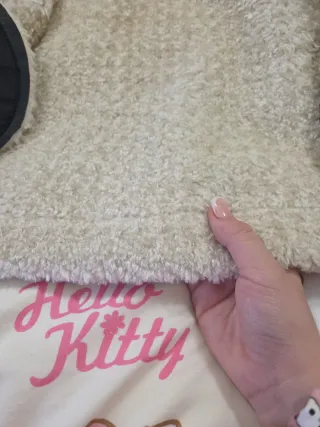 Chaqueta cuero niña forrada pelo