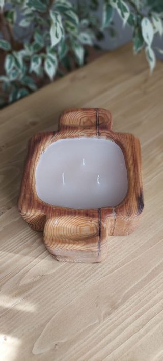 Vela aromática rústica de madera