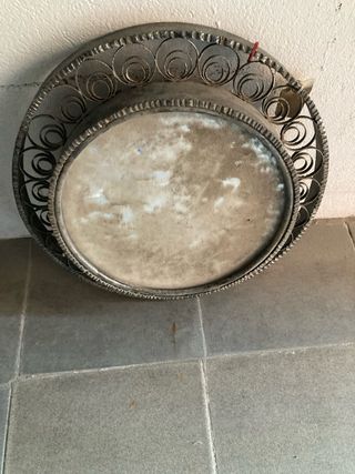 Lámpara plafón metal y cristal