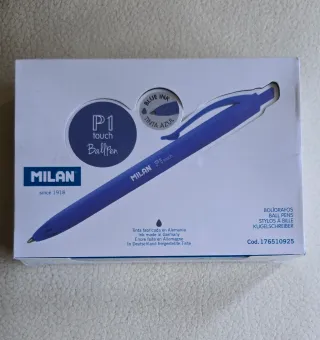 Caja 25 bolígrafos MILAN P1 touch azul