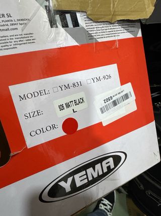 Casco Moto YEMA Negro Mate F1