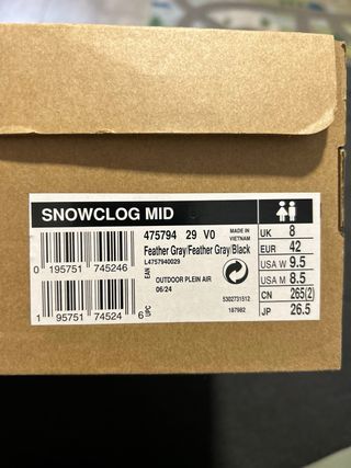 Salomon Snowclog Mid 42 unisex botas invierno