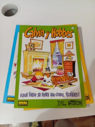 Cuatro tomos de colección Calvin y Hobbes