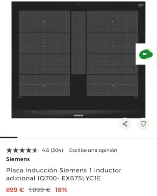 Placa inducción Siemens IQ700 Nuevo a estrenar