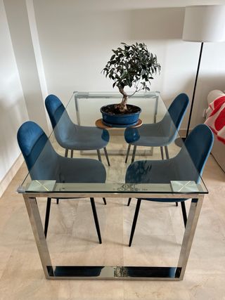 Mesa Comedor Cristal 160x90cm