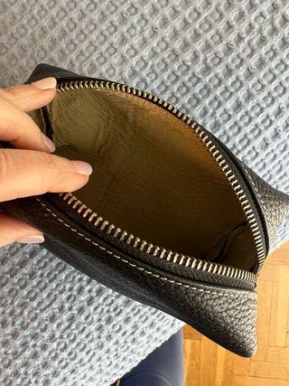 Neceser o bolso de mano pequeño Yanko Negro Piel