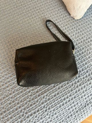 Neceser o bolso de mano pequeño Yanko Negro Piel