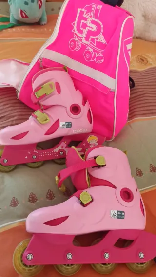 Pattini inline Oxelo taglia 34-36 con zaino