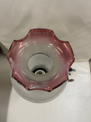 Lámpara Antigua Vintage Metal y Cristal