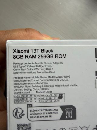 Xiaomi 13T 256GB Negro