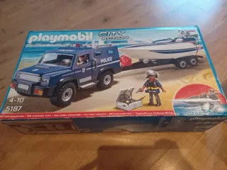 Playmobil 5187 City Action Camión Policía y Barco