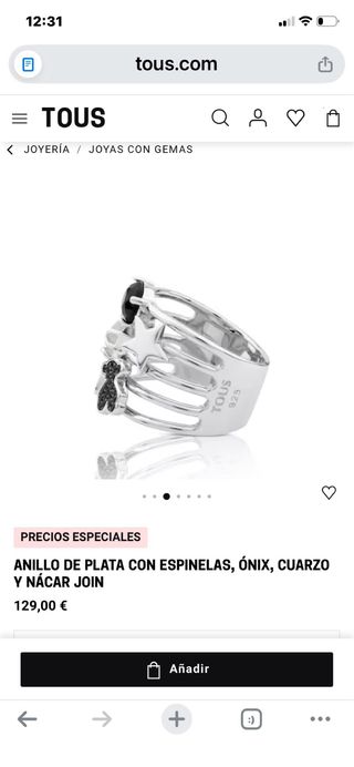 Anillo Tous Plata y Negro