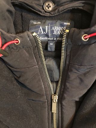 Abrigo Armani Jeans azul muy oscuro talla 48