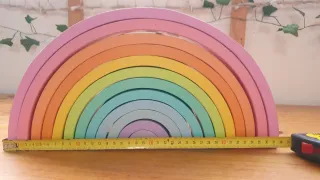 Arcoíris Waldorf Madera Colores Pastel