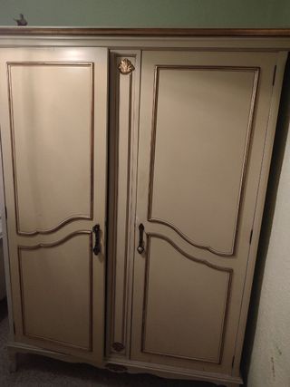 Armario blanco puertas y espejos