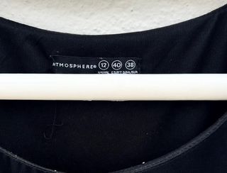 Vestido negro manga larga