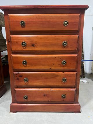 Cómoda madera maciza granate