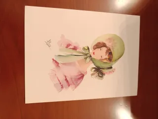 5 Láminas Vintage Figuras Femeninas