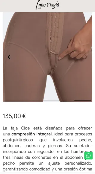 Faja Postoperatoria Larga Cloe Beige