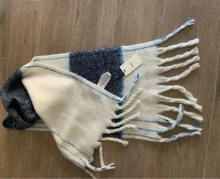 Bufanda Pepe Jeans cuadros azul y blanco