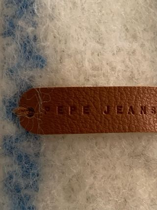 Bufanda Pepe Jeans cuadros azul y blanco