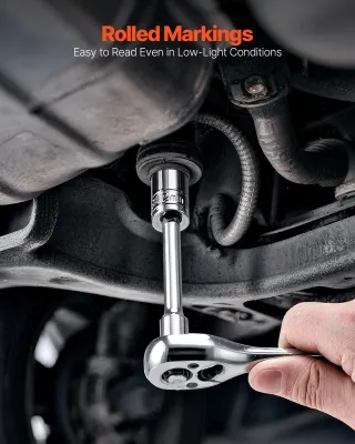 Set Bussole 46 Pezzi Set Utensili 6,4 mm Acciaio