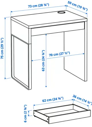 Escritorio Ikea Negro/Marrón