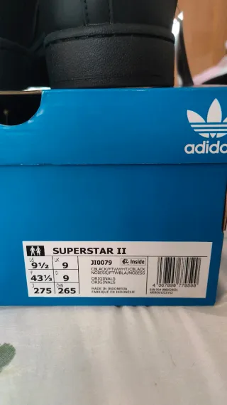 Adidas Superstar II Negras Talla 43