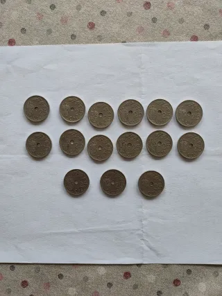 Monedas antiguas 25 Cts 1937