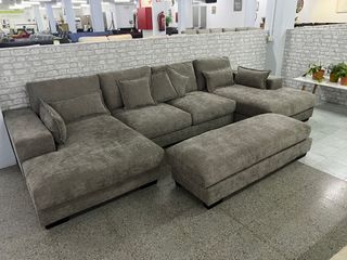 NUEVOS!! Sofá modular gris en U
