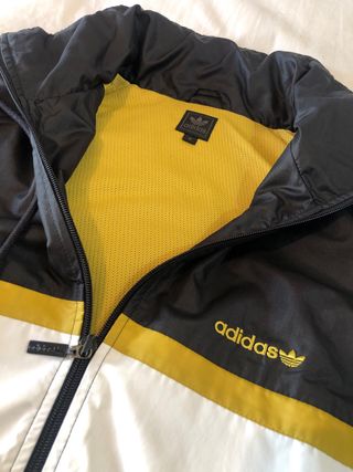 Chaqueta fina adidas Talla M Negro/Blanco/Dorado