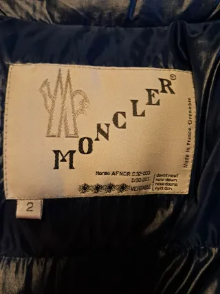 Piumino Moncler Vintage Anni '90 Blu vest.over
