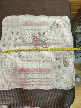 2 Fundas Cojín Flores Rosas