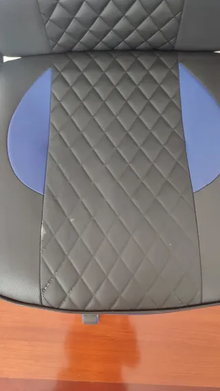 Silla de oficina RACING negra y azul