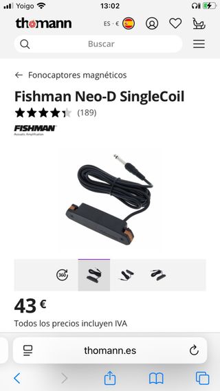 Pastilla Fishman para acústica