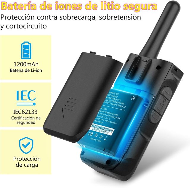 Walkie Talkies Niños Recargable(2 unidades)