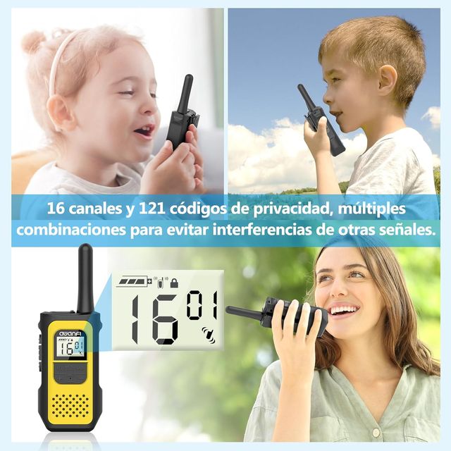 Walkie Talkies Niños Recargable(2 unidades)