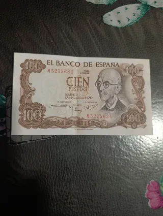2 Billetes 100 Pesetas 1970 España