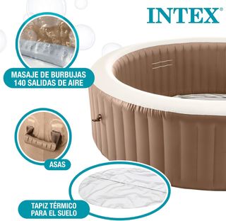 Intex 28428EX Spa hinchable, Beige, 6 Personas