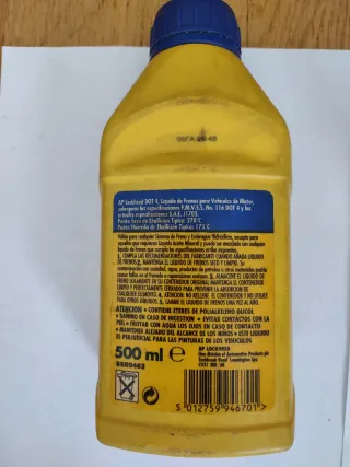 Liquido de frenos, embrague,etc.