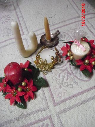 velas y portavelas de mesa x 2€ cada foto