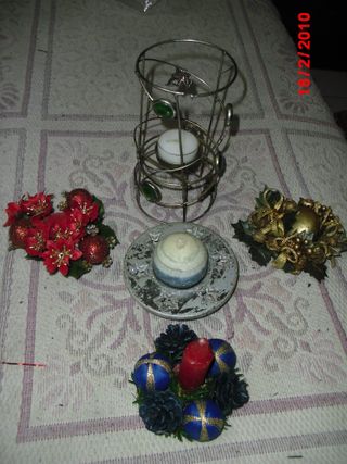 velas y portavelas de mesa x 2€ cada foto