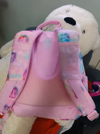 Mochila Totto Niña Corazones Multicolor