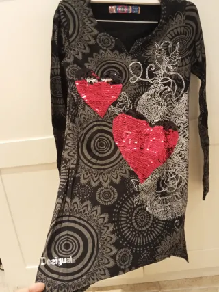 Jersey Desigual Corazones Lentejuelas 11-12 años