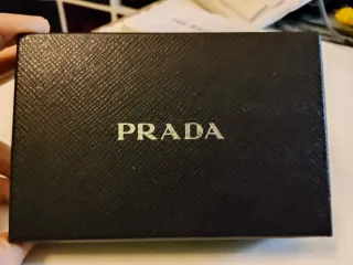 Portamonete/Portacarte Prada Pelle Martellata Nero