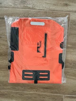 Mochila Impermeable 35L Naranja Cierre Enrollable