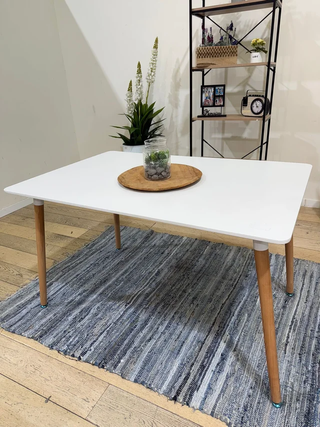 CHOLLO!! Mesa Rectangular Blanca Nórdica