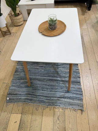 CHOLLO!! Mesa Rectangular Blanca Nórdica